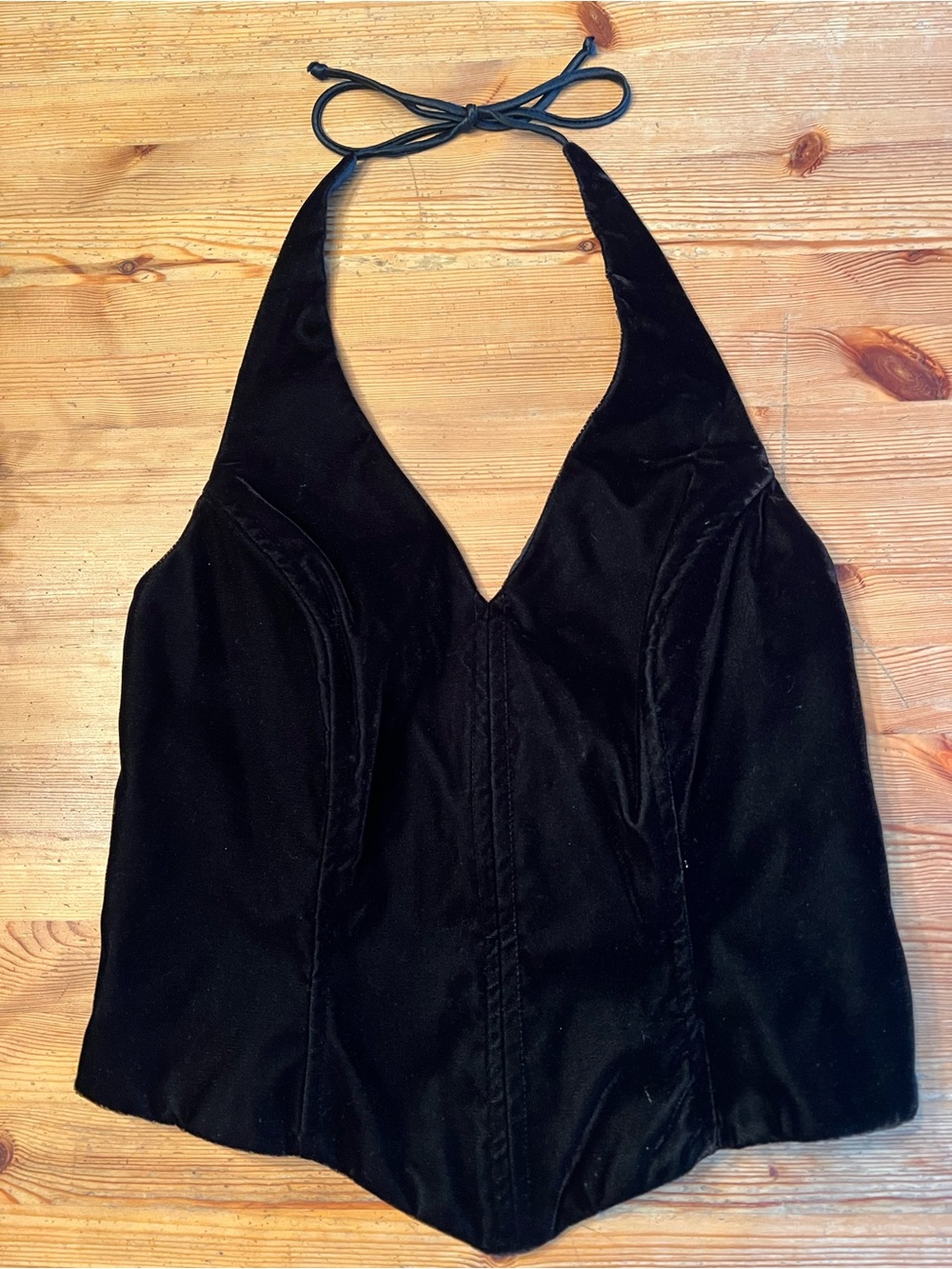 Black Velvet Halter Top - J.R. Nites